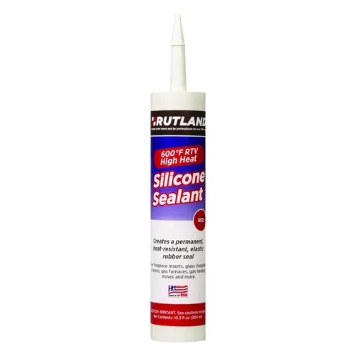 Rutland Silicone Sealant, Red, 10.3 oz, Cartridge Rutland Silicone Sealant, Red, 10.3 oz, Cartridge