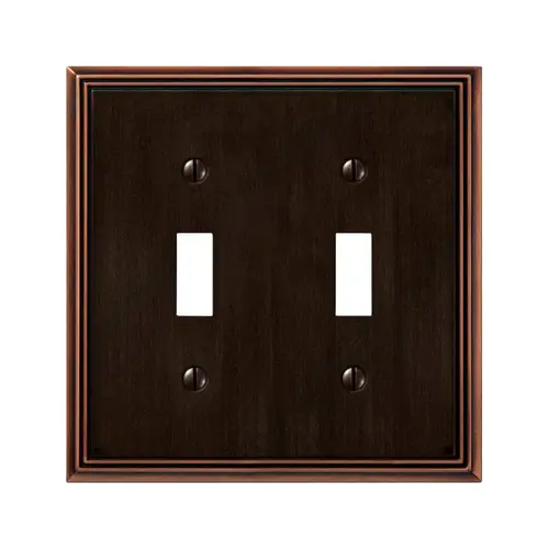 Wall Plate Metro Aged Bronze Bronze 2 gang Die-Cast Metal Toggle Aged Bronze Wall Plate Metro Aged Bronze Bronze 2 gang Die-Cast Metal Toggle Aged Bronze