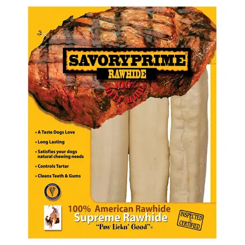 Rawhide Bone All Size Dogs Adult Natural 6-7" L Rawhide Bone All Size Dogs Adult Natural 6-7" L