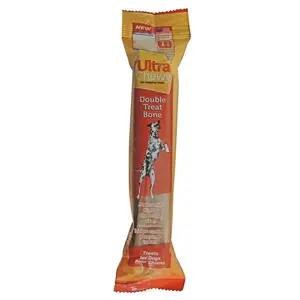 Ultra Chewy 1284-1 Bone Double Treat Rice & Chicken Grain Free For Dogs 7"