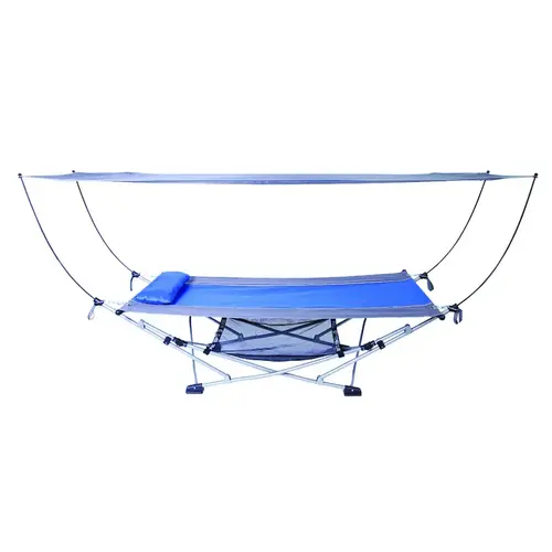 Portable Hammock 26.4" W X 91.3 ft. L Blue With Stand Portable Hammock 26.4" W X 91.3 ft. L Blue With Stand