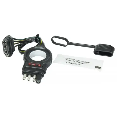 Trailer Wiring Connector Endurance 4 Flat 12" Black Trailer Wiring Connector Endurance 4 Flat 12" Black