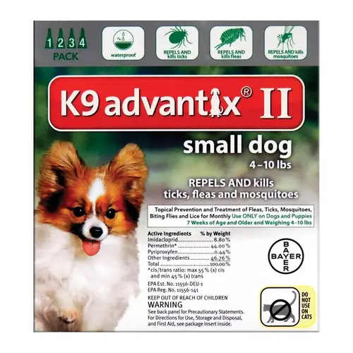Flea Drops K9 Advantix II Liquid Dog Imidacloprid/Permethrin/Pyriproxyfen 0.056 oz