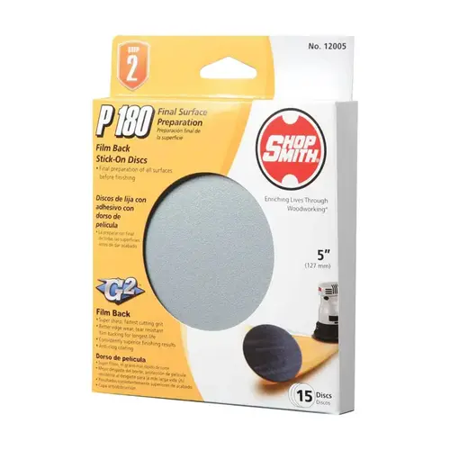 Sanding Disc 5" Aluminum Oxide Adhesive 180 Grit Fine Sanding Disc 5" Aluminum Oxide Adhesive 180 Grit Fine