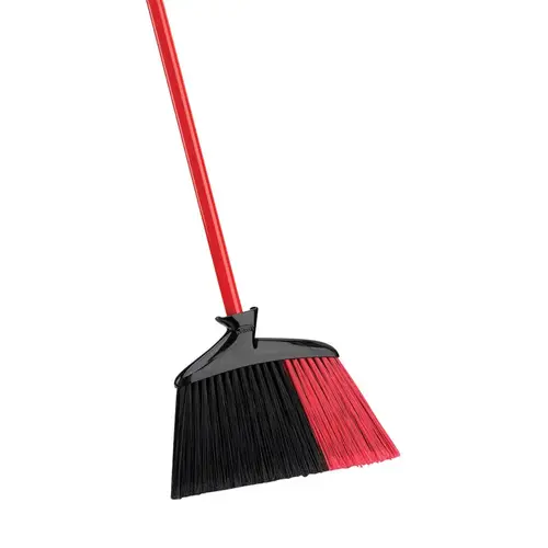 Broom High Power 13" W Stiff Recycled Plastic Black/Red Broom High Power 13" W Stiff Recycled Plastic Black/Red