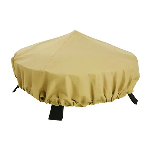 44 In. Dia. Tan Polyester / PVC Fire Pit Cover Sand