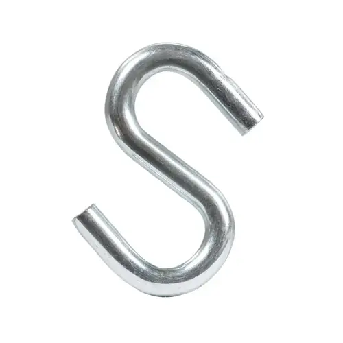 S-Hook Small Zinc-Plated Silver Steel 2" L 150 lb Zinc-Plated - pack of 20 S-Hook Small Zinc-Plated Silver Steel 2" L 150 lb Zinc-Plated - pack of 20