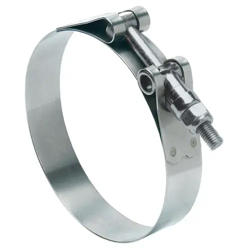 Hose Clamp With Tongue Bridge Tridon 1.88" to 2.19" SAE 188 Stainless Steel Band T-Bolt Hose Clamp With Tongue Bridge Tridon 1.88" to 2.19" SAE 188 Stainless Steel Band T-Bolt