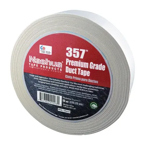 Duct Tape 1.89" W X 60.1 yd L White White Duct Tape 1.89" W X 60.1 yd L White White