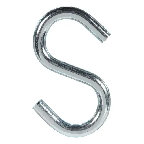 S-Hook Medium Zinc-Plated Silver Steel 2.75" L 160 lb Zinc-Plated - pack of 20 S-Hook Medium Zinc-Plated Silver Steel 2.75" L 160 lb Zinc-Plated - pack of 20