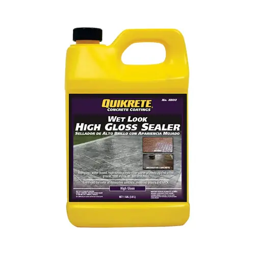 Concrete Sealer Wet Look Gloss Clear 1 gal Clear Concrete Sealer Wet Look Gloss Clear 1 gal Clear