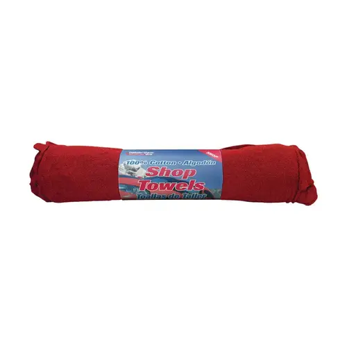 Shop Towels Red Cotton 13" W X 12" L Shop Towels Red Cotton 13" W X 12" L