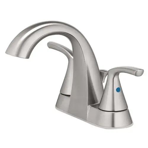 Two-Handle Bathroom Sink Faucet Brushed Nickel 4" Brushed Nickel Two-Handle Bathroom Sink Faucet Brushed Nickel 4" Brushed Nickel