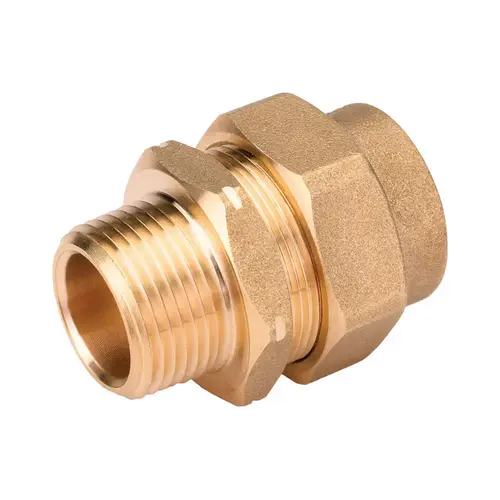 Male Adapter 1/2" MPT X 1/2" D Mechanical Brass 6.125" L