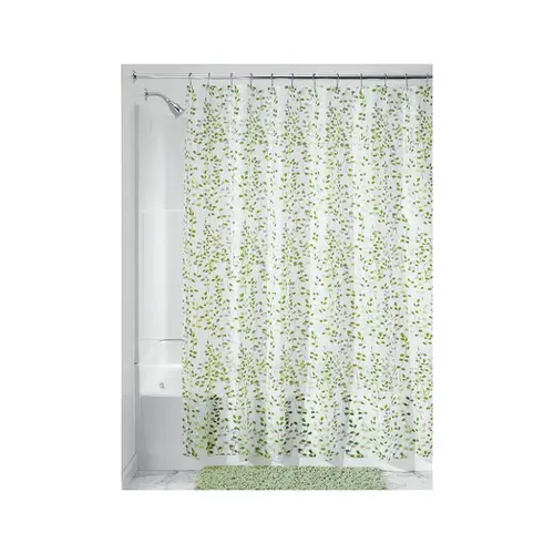 Shower Curtain 72" H X 72" W Green Vines PEVA Green Shower Curtain 72" H X 72" W Green Vines PEVA Green