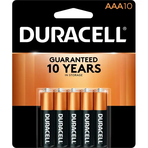 CopperTop Alkaline Battery, 1.5V, AAA, 10/PK