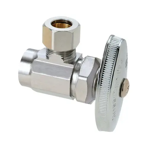 Angle Valve Plumb Shop 1/2" Sweat X 3/8" Compression Brass Chrome Plated Angle Valve Plumb Shop 1/2" Sweat X 3/8" Compression Brass Chrome Plated