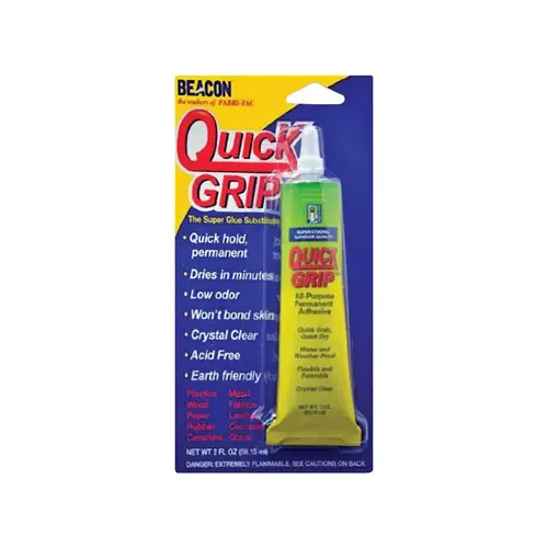 Quick Grip All Purpose Adhesive High Strength 2 oz Clear Quick Grip All Purpose Adhesive High Strength 2 oz Clear