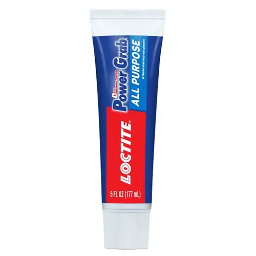 Construction Adhesive, White, 6 fl-oz Squeeze Tube
