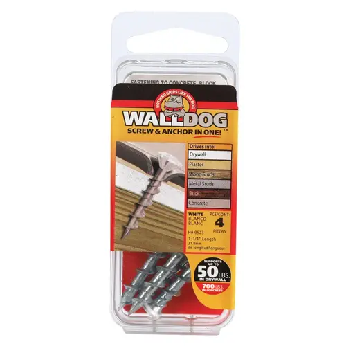 Walldog Screw & Anchor 3/16" D X 1-1/4" L Stainless Steel Oval Head - pack of 10 Walldog Screw & Anchor 3/16" D X 1-1/4" L Stainless Steel Oval Head - pack of 10