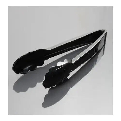 TONG SCALLOPED HEAVY 9 INCH BLACK