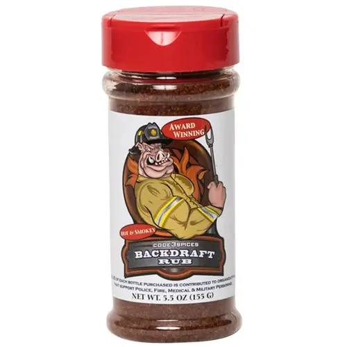 BBQ Seasoning Backdraft Rub Hot and Smokey 5.5 oz BBQ Seasoning Backdraft Rub Hot and Smokey 5.5 oz