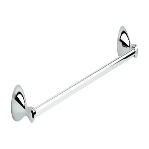 Towel Bar Foundations Chrome Silver 24" L Die Cast Zinc Chrome Towel Bar Foundations Chrome Silver 24" L Die Cast Zinc Chrome