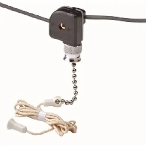 3 Ft. Cord Single Pole Pull Chain Switch 3 Ft. Cord Single Pole Pull Chain Switch
