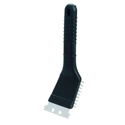 Grill Brush with Scraper Stainless Steel Black/Silver Black/Silver Grill Brush with Scraper Stainless Steel Black/Silver Black/Silver