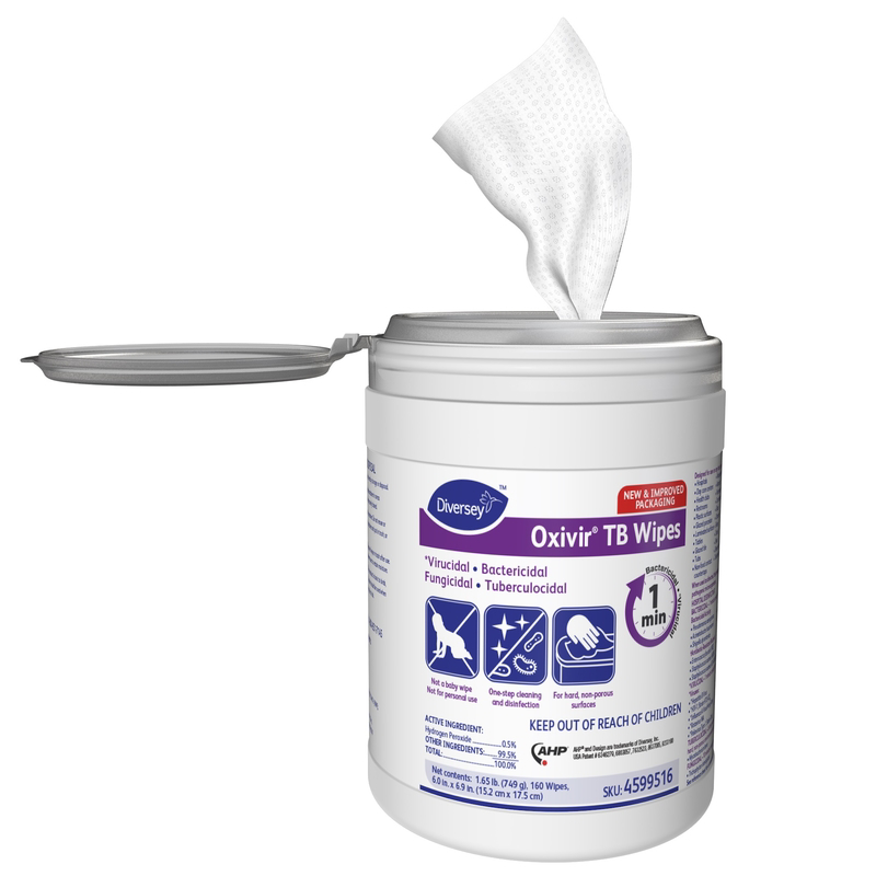 DIVERSEY 100850922 Oxivir 1 One-Step Disinfectant Multi Surface Wipe ...