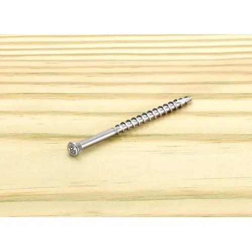 Deck Screws Deckfast No. 7 X 2-1/4" L Star Trim Head Silver Deck Screws Deckfast No. 7 X 2-1/4" L Star Trim Head Silver