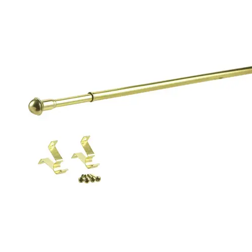 Curtain Rod Brass Brass 28" L X 48" L Brass