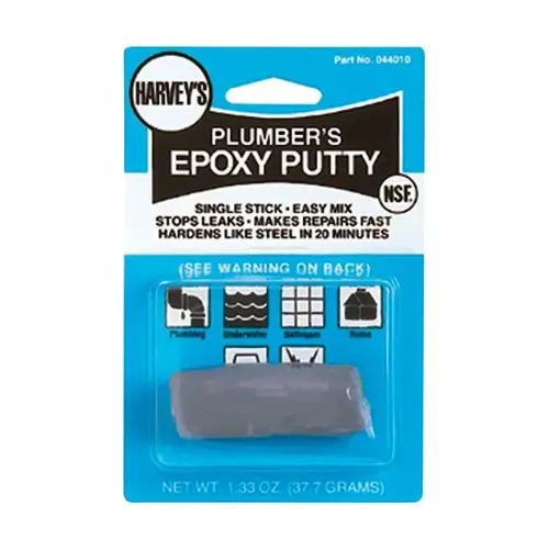 Epoxy Putty, Solid, Beige/Gray, 1.33 oz Stick Epoxy Putty, Solid, Beige/Gray, 1.33 oz Stick