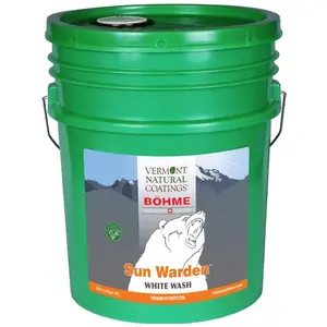 Vermont Natural Coatings 101992 Waterborne Wood Finish Sun Warden Flat Whitewash Water-Based 5 gal Whitewash