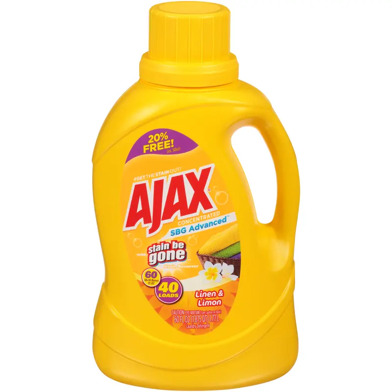 AJAX Laundry Detergent SBG Advanced Linen and Limon Scent Liquid 60 oz - pack of 6 AJAXX41-XCP6