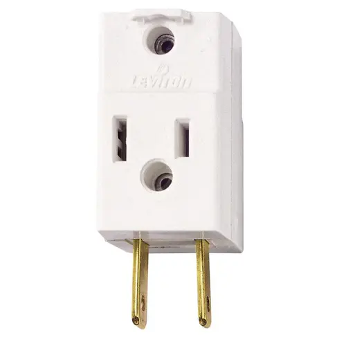 Outlet Adapter Polarized 3 outlets Surge Protection White Outlet Adapter Polarized 3 outlets Surge Protection White