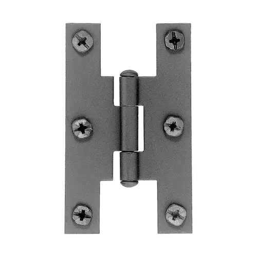 H Hinge 1-13/16" W X 3" L Smooth Black Iron Smooth Pair H Hinge 1-13/16" W X 3" L Smooth Black Iron Smooth Pair