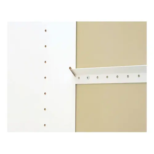 Rail 2" H X 1" W X 96" L Steel White Rail 2" H X 1" W X 96" L Steel White