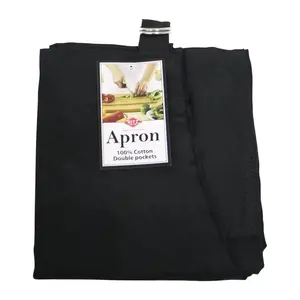 RITZ 70414-XCP3 Apron Black Cotton Solid Black - pack of 3