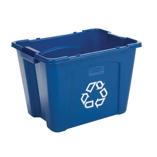 Recycling Tote 14 gal Blue Resin Blue - pack of 6 Recycling Tote 14 gal Blue Resin Blue - pack of 6
