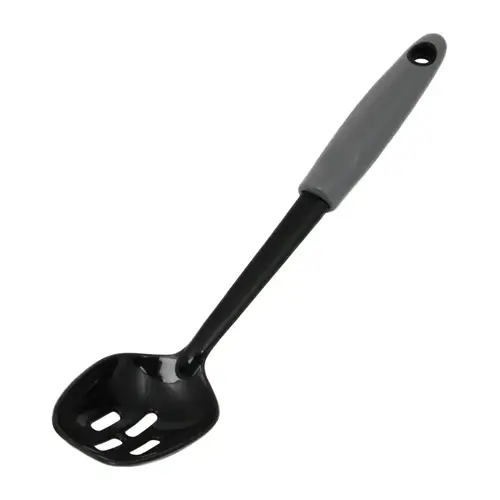 Slotted Spoon 2-1/2" W X 12" L Black/Gray Nylon Polished - pack of 3 Slotted Spoon 2-1/2" W X 12" L Black/Gray Nylon Polished - pack of 3