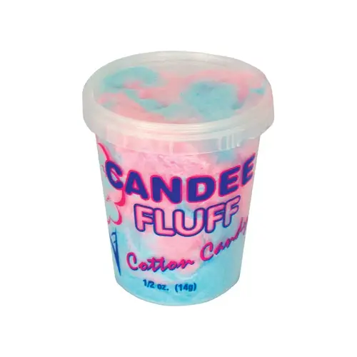 Cotton Candy Candee Fluff Vanilla Pink/Blue Raspberry 1 oz - pack of 34