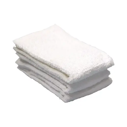 Bar Mop Dish Cloth Soap&Water White Cotton Solid White - pack of 3