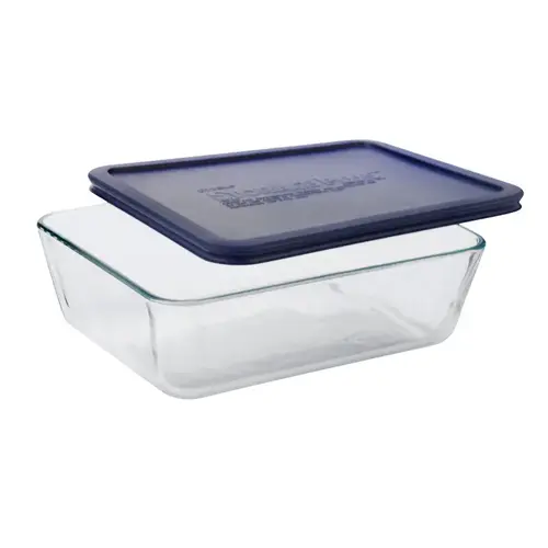 Storage Rectangular Glass Dish with Lid Rectangular 11 cup Blue - pack of 2 Storage Rectangular Glass Dish with Lid Rectangular 11 cup Blue - pack of 2