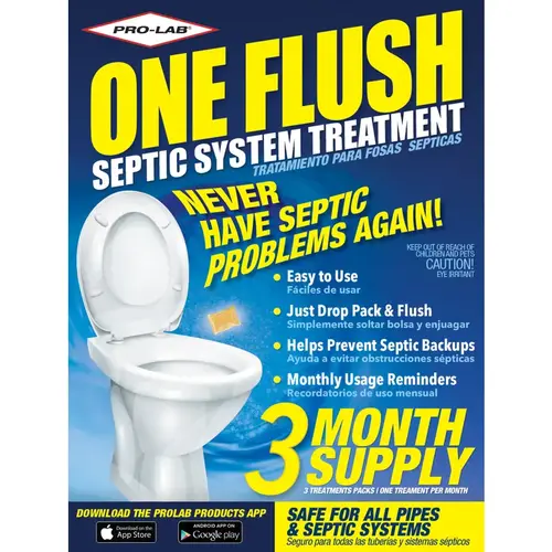 Septic & Plumbing Treatment One Flush No Scent 8 oz Stick