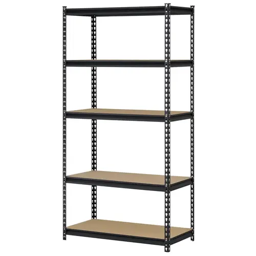 Shelving Unit Muscle Rack 72" H X 36" W X 18" D Steel Black Shelving Unit Muscle Rack 72" H X 36" W X 18" D Steel Black