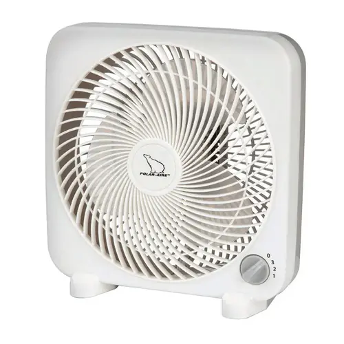 Box Fan High Velocity 11.18" H X 9" D 3 speed White Box Fan High Velocity 11.18" H X 9" D 3 speed White