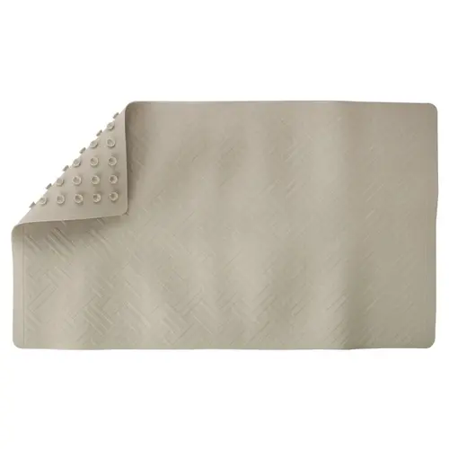 Bath Mat 28" L X 16" W Beige Thermo Plastic Elastomer Latex Free Beige Bath Mat 28" L X 16" W Beige Thermo Plastic Elastomer Latex Free Beige
