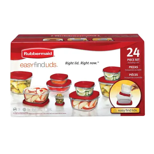 Food Storage Container Set Easy Find Lids Clear Clear Food Storage Container Set Easy Find Lids Clear Clear