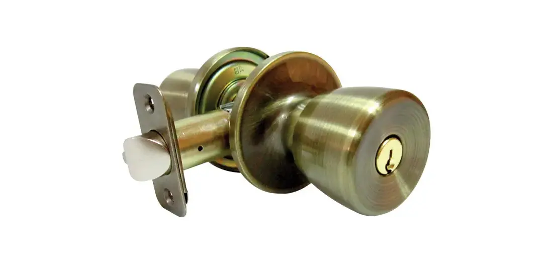 Faultless TS800B Entry Knobs Tulip Antique Brass Right Handed